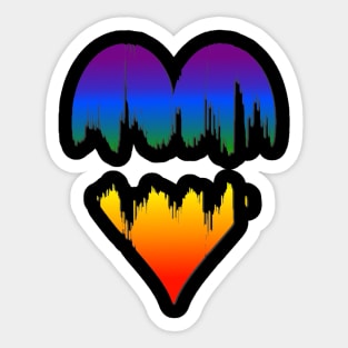 Gay Grunge Heart Sticker